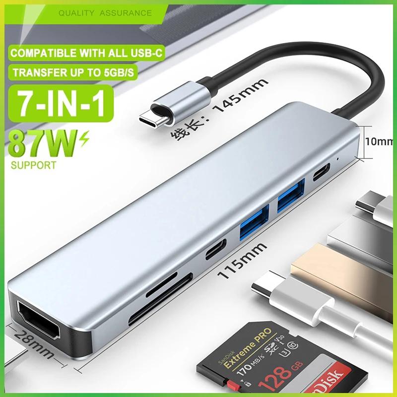   USB  3.0 CŸ-HDMI  й ŷ ̼, 87W PD  TF ũ SD ī , 7 in 1